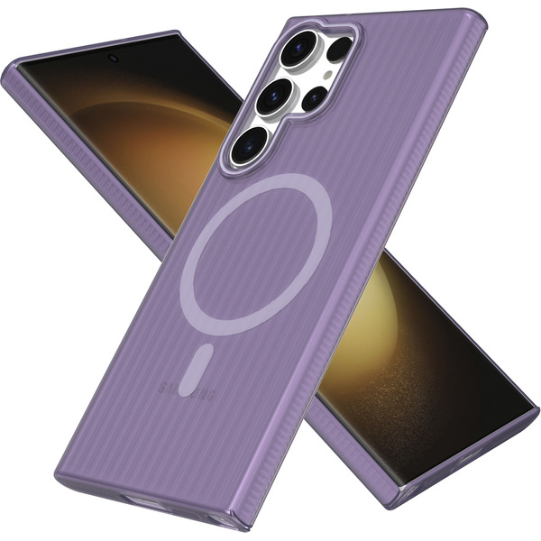 Задняя накладка CASE Translucent Strip Samsung Galaxy S23 Ultra, фиолетовый