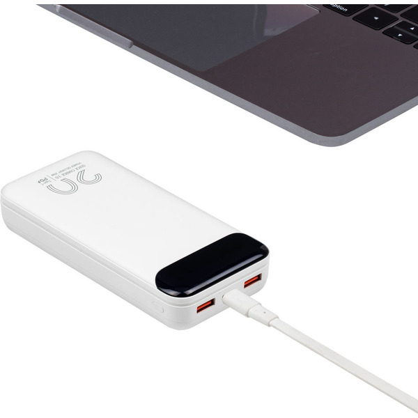 Внешний аккумулятор с дисплеем RIVACASE VA2580 (20000 mAh) белый