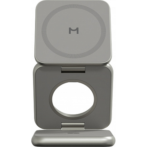 Беспроводное зарядное Magssory Fold Pro 3 в 1 WCH063 (титановый)
