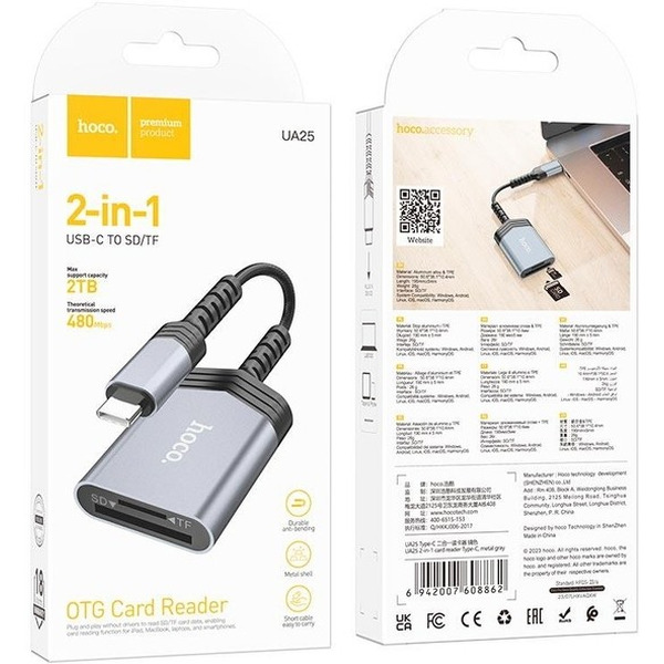 Карт-ридер Hoco UA25 USB Type-C
