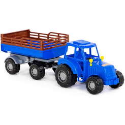 Игровой набор Полесье 84781 Трактор "Мастер" (синий) с прицепом №2
