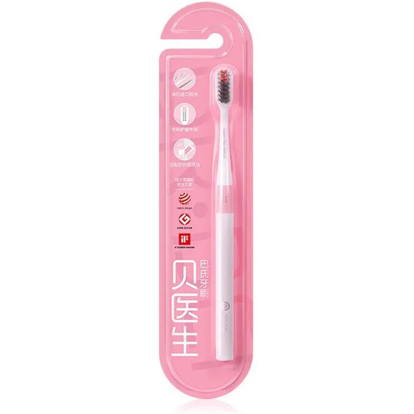 Зубная щетка Dr.Bei Bass Classic Pothook (pink)