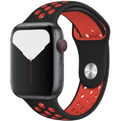 Ремешок Bingo Sport для Apple Watch 42/44/45mm (S) черный/красный