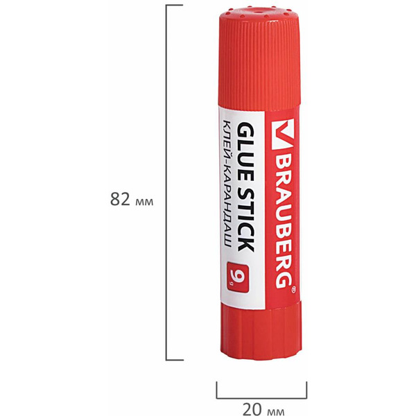 Клей-карандаш BRAUBERG 271305 (3 шт)