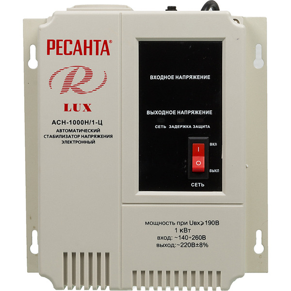Стаблизатор напряжения Ресанта Lux АСН-1000Н/1-Ц (63/6/14)