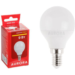 Лампа светодиодная AURORA G45 E14 9Вт 2700K (A200-022)