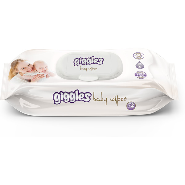 Влажные салфетки Giggles Baby wipes 72 шт