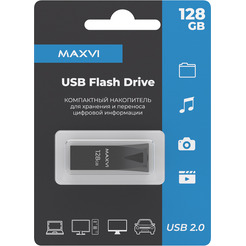 USB флеш-накопитель Maxvi MK2 128GB 3.0 dark grey