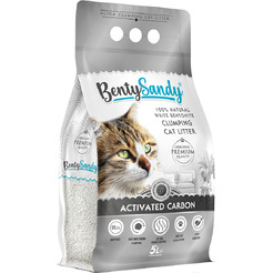 Наполнитель для туалета BentySandy Бентонит комкующийся Activated Carbon Color Granules (5л/4.35кг)