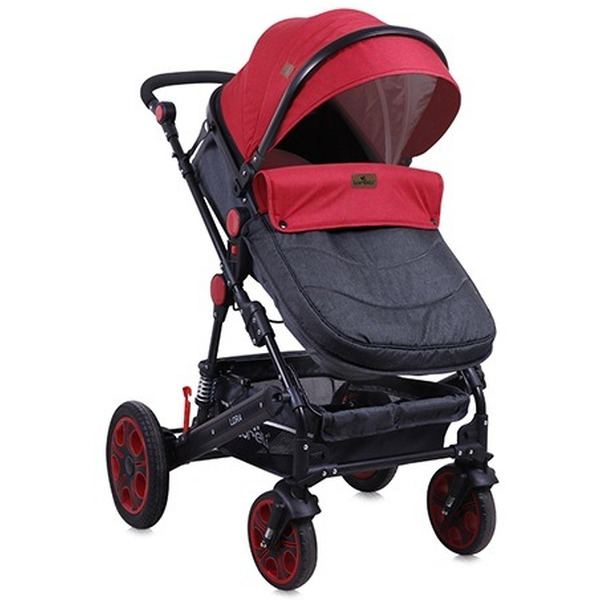 Коляска LORELLI Lora 2 в 1 (красный/черный)