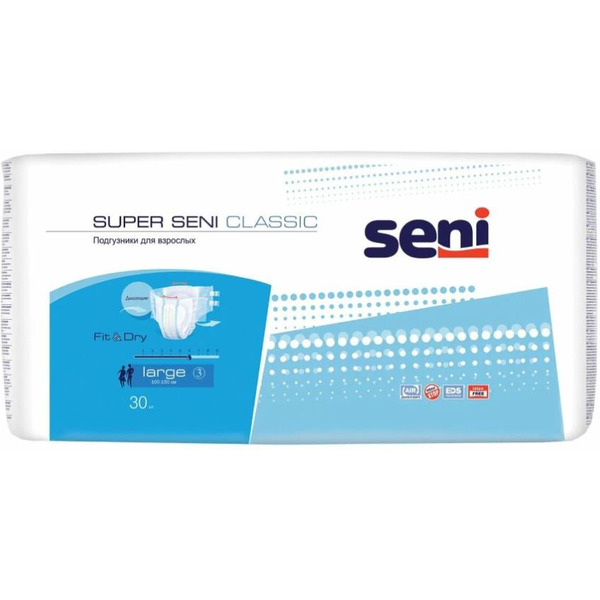 Подгузники для взрослых Seni Super Classic Large (30 шт)