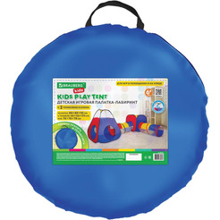 Детская игровая палатка-лабиринт с 2 тоннелями и кубом BRAUBERG 665171
