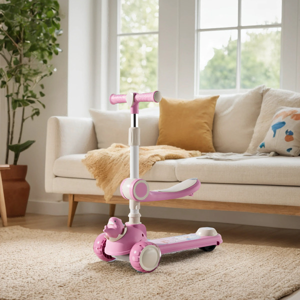 Самокат детский Ricos Wave JSCW108 (белый/розовый)