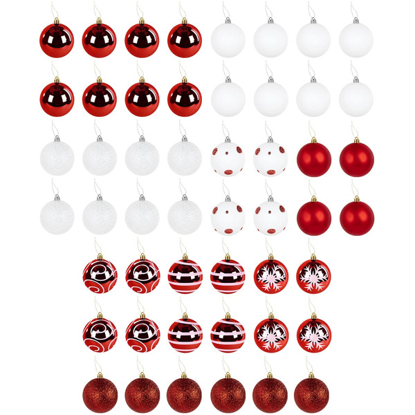 Шары елочные ЗОЛОТАЯ СКАЗКА Red&Snow Winter 592595 (красный, белый )