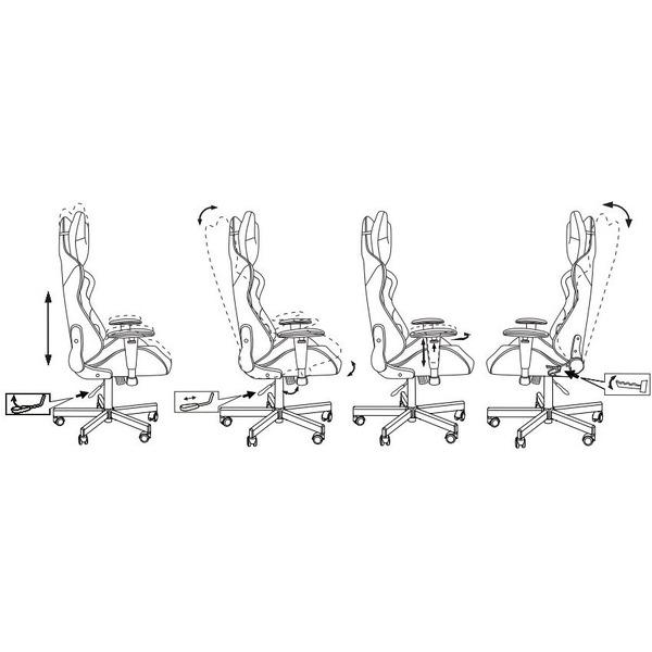 Кресло игровое Zombie VIKING KNIGHT Fabric Light-28 (1372998) серо-голубой