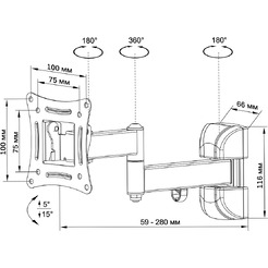 Кронштейн Metaldesign MD3305 черный