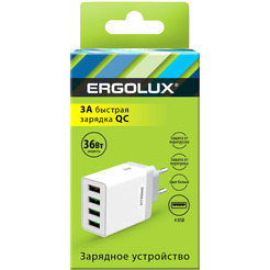 Сетевое зарядное Ergolux ELX-РA02QC-C01