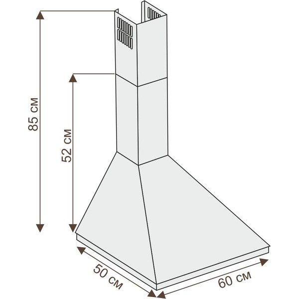 Вытяжка CIARKO Delta 60 слоновая кость