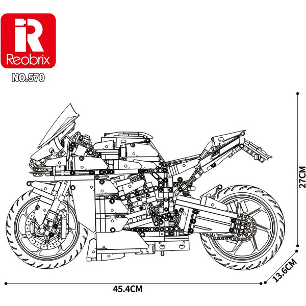 Конструктор REOBRIX Мотоцикл 570