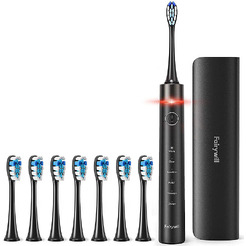 Зубная щетка Fairywill P80 (черный, 8 насадок)