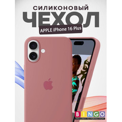 Бампер BINGO Silicone Case для APPLE iPhone 16 Plus персиковый
