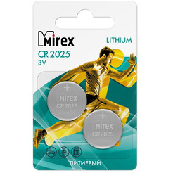 Батарейка Mirex CR2025 2 шт