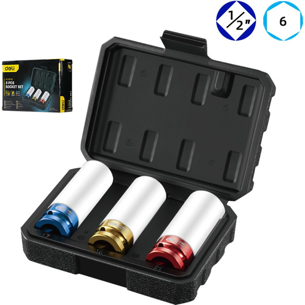 Набор головок торцевых ударных Deli EDL2003Q