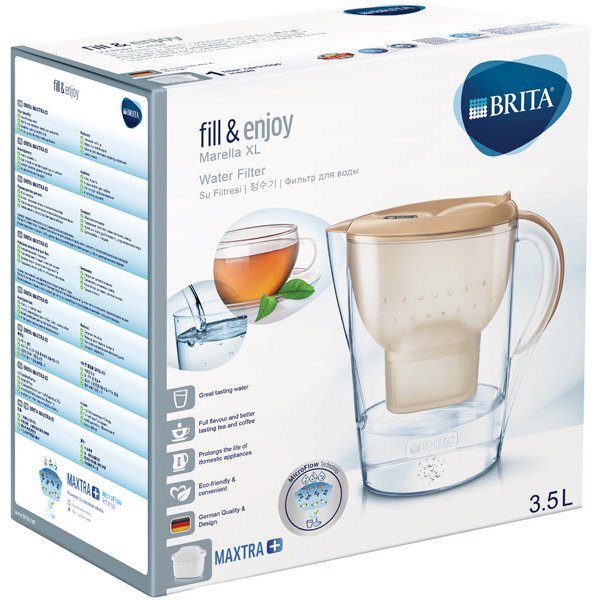 Фильтр для воды BRITA Марелла XL МЕМО МХ+ капучино