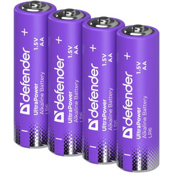 Батарейка алкалиновая Defender PowerPulse LR6-4BL АА (блистер, 4 шт) 56033