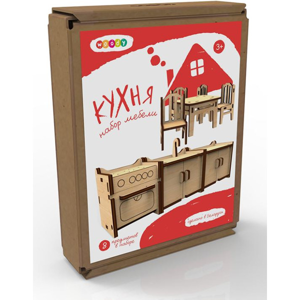 Аксессуары для кукольного домика Woody Кухня 02161