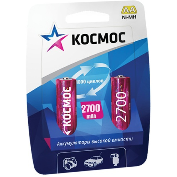 Аккумулятор КОСМОС АА HR06 2700 mAh BP2