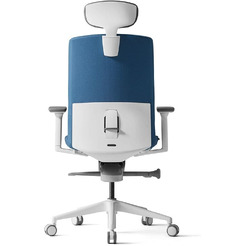 Кресло Bestuhl J2 (бел. рама,спинка-ткань, сиденье-ткань,голубой)