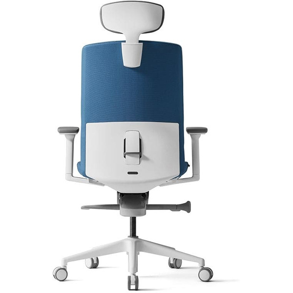 Кресло Bestuhl J2 (бел. рама,спинка-ткань, сиденье-ткань,голубой)