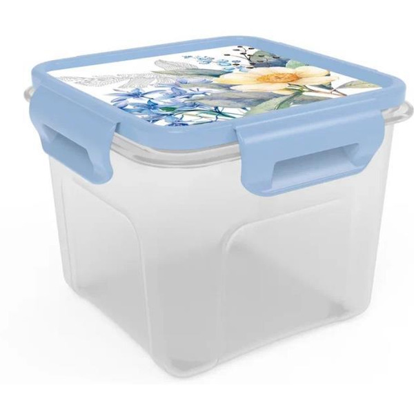 Контейнер квадратный Полимербыт Цветущий сад 0,9л 4357228