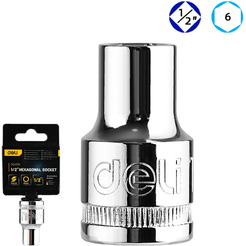 Головка торцевая шестигранная Deli EDQ4010