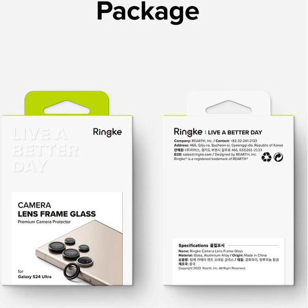 Защитное стекло Ringke CAMERA LENS FRAME для Galaxy S24 Ultra