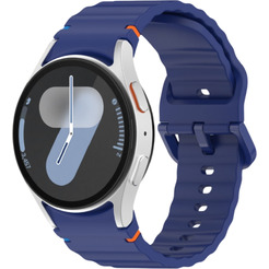 Ремешок Bingo Wave Stitching для SAMSUNG Galaxy Watch 4/5/6/7/FE (темно-синий)