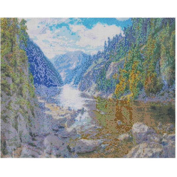 Картина стразами (алмазная мозаика) ОСТРОВ СОКРОВИЩ «Горная речка» 663867