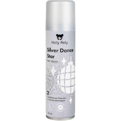 Лак для волос Holly Polly Silver Dance Star сильной фиксации с серебряными блестками,150 мл