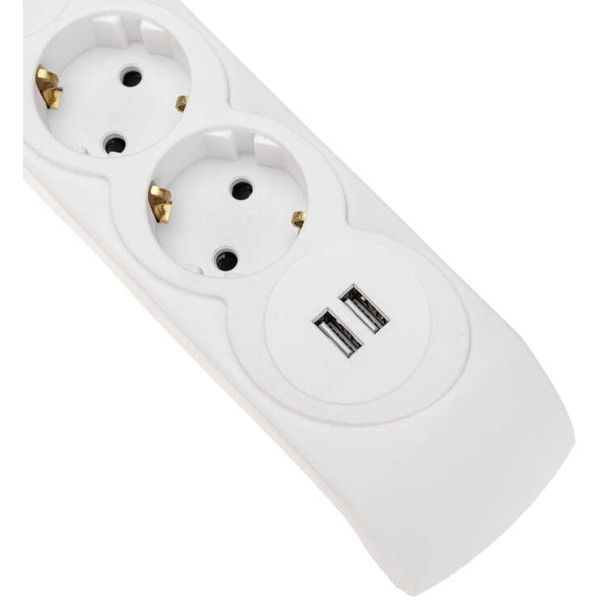 Сетевой фильтр Kranz 13-4700 3м (5 розеток) белый