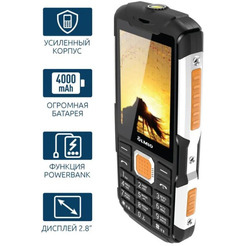 Мобильный телефон Olmio X14 / 046626 (черный/оранжевый)