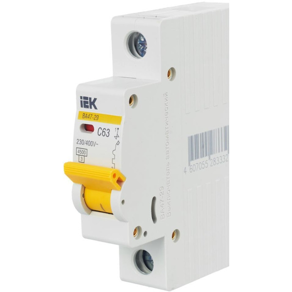 Выключатель автоматический IEK ВА 47-29 63А 1P 4.5кА С MVA20-1-063-C