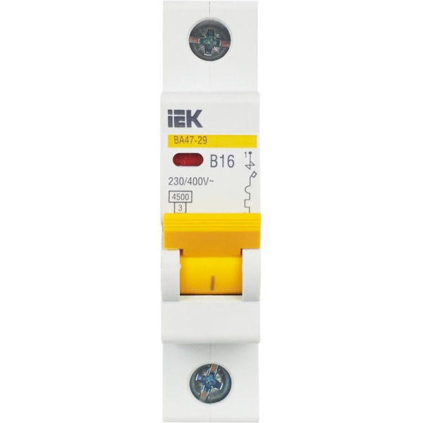 Выключатель автоматический IEK ВА 47-29 16А 1п 4.5кА В MVA20-1-016-B