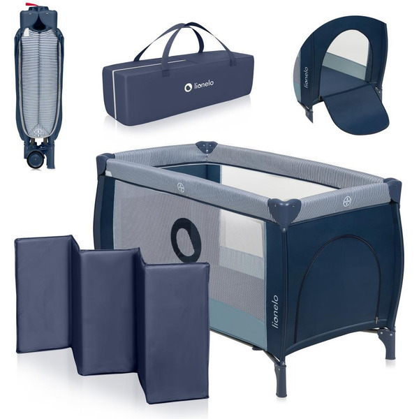 Кровать-манеж Lionelo Sven Plus (Blue Navy)