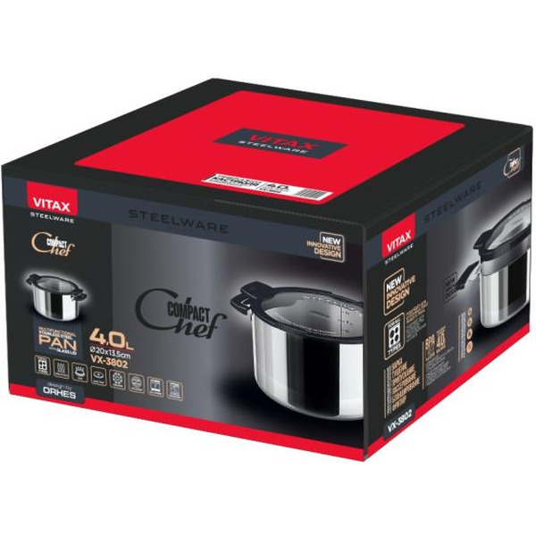 Кастрюля с крышкой VITAX Compact Chef VX-3802