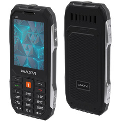 Кнопочный телефон Maxvi T101 (черный)