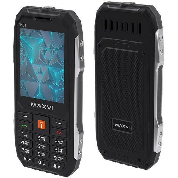 Кнопочный телефон Maxvi T101 (черный)