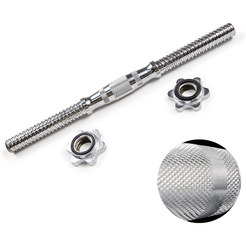 Гриф для гантели AMETIST с железной ручкой бочонком 25x350мм (1.35кг, полнотелый)