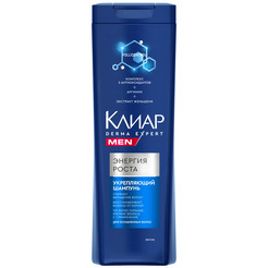 Шампунь Клиар MEN DERMA EXPERT укрепляющий Энергия роста 380 мл