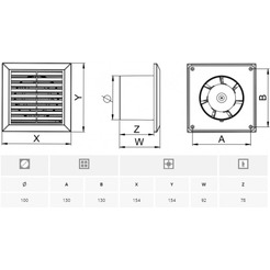 Вентилятор Awenta WC100T